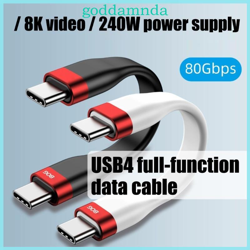 Hợp kim nhôm GODD USB4 5 dây Tốc độ truyền 80Gbps Sạc nhanh 240W