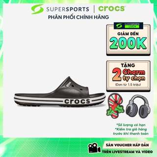  Dép Quai Ngang Unisex Crocs Bayaband - Đen - 205392-066 ADS01 LS100 