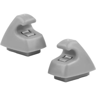 2 Kẹp giữ tấm che nắng hỗ trợ tấm che nắng, 95994975 95994976 Thay thế khung kẹp tấm che nắng, Móc giữ tấm che nắng cho Cruze 2011-2016 Verano 2012-2017, Phụ kiện ô tô (Xám)