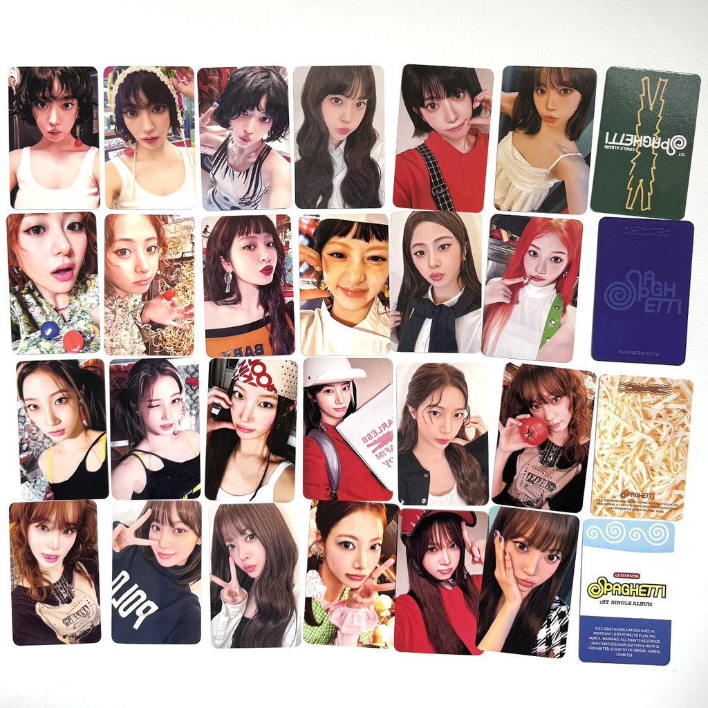 5 Chiếc SPAGHETTI Photocards Khác Nhau WEVERSE TIÊU CHUẨN 2025 EASY CRAZY HOT Album Lomo Cards SAKUR