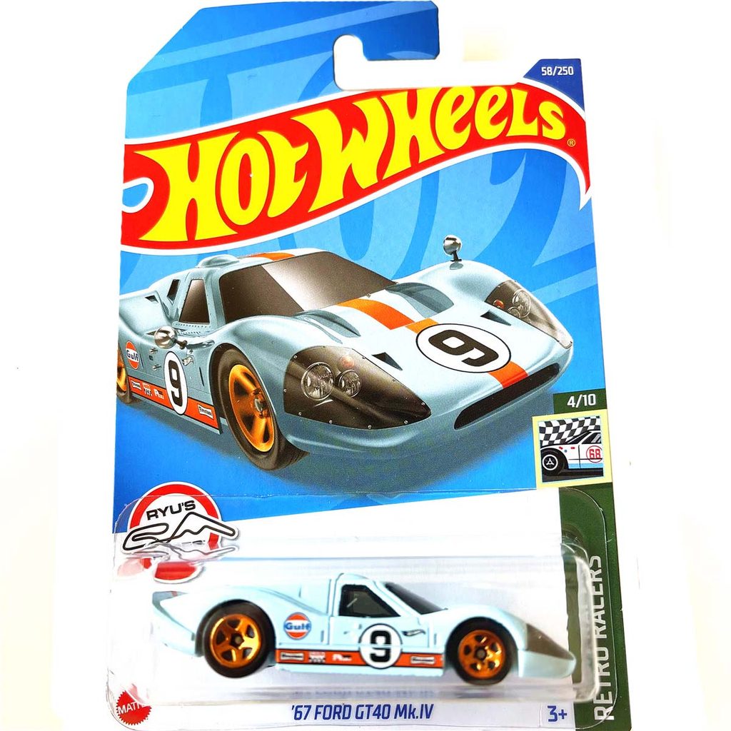 HotWheels HotWheels HotWheels FORD GT40 Racing GULF Tranh Xanh FORD GT40 MKIV 58 22C