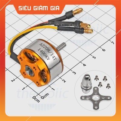 A2208/14T 1400KV Động Cơ Máy Bay Không Chổi Than Trục 3.17mm SmartFix Linh Kiện