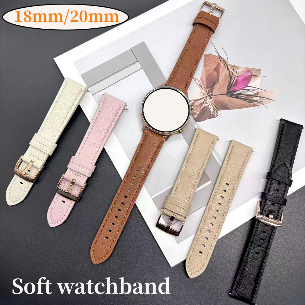 Dây da tổng hợp 18mm / 20mm cho đồng hồ Garmin Venu 4 / 3S / 2S / Sq / Sq2 / 2 Plus, Active 6 / 5 / 