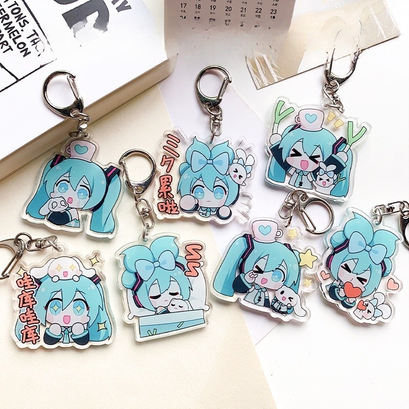 Móc Khóa Acrylic Hình Hatsune Miku Dễ Thương Sáng Tạo K112