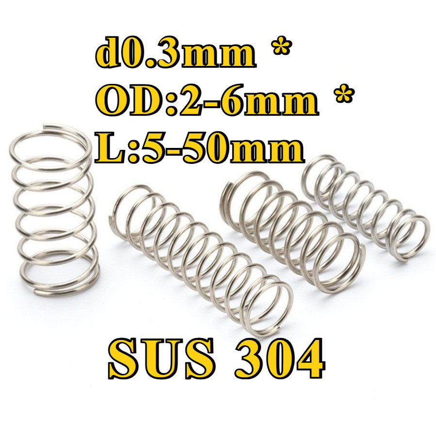 lò xo nén inox 304 cọng dày d0.3mm * OD2-6mm [NBL]