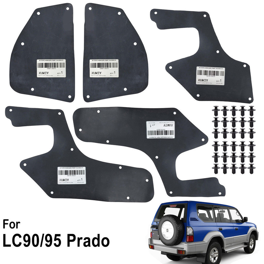 Splash Shield Fender Liner Tạp dề Seal X5 cho Toyota Landcruiser Colorado J90 J95