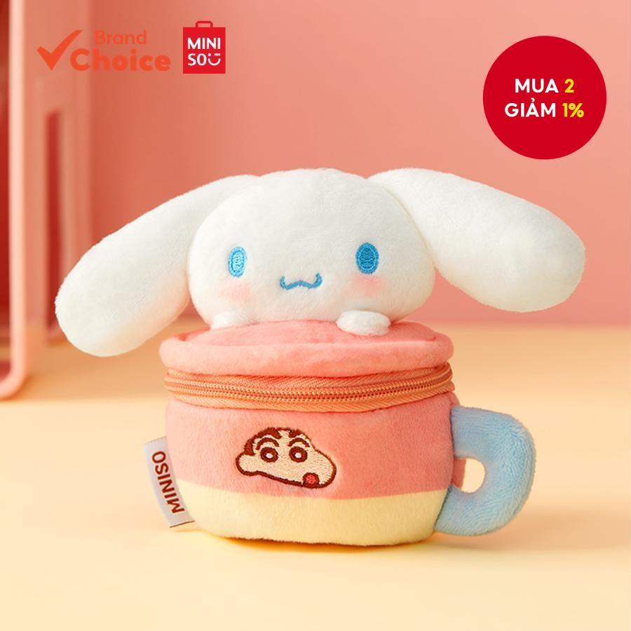 MINISO cinnamoroll x crayon shin-chan series - ví charm ly trà dễ thương làm quà tặng 14.5 cm × 10 c