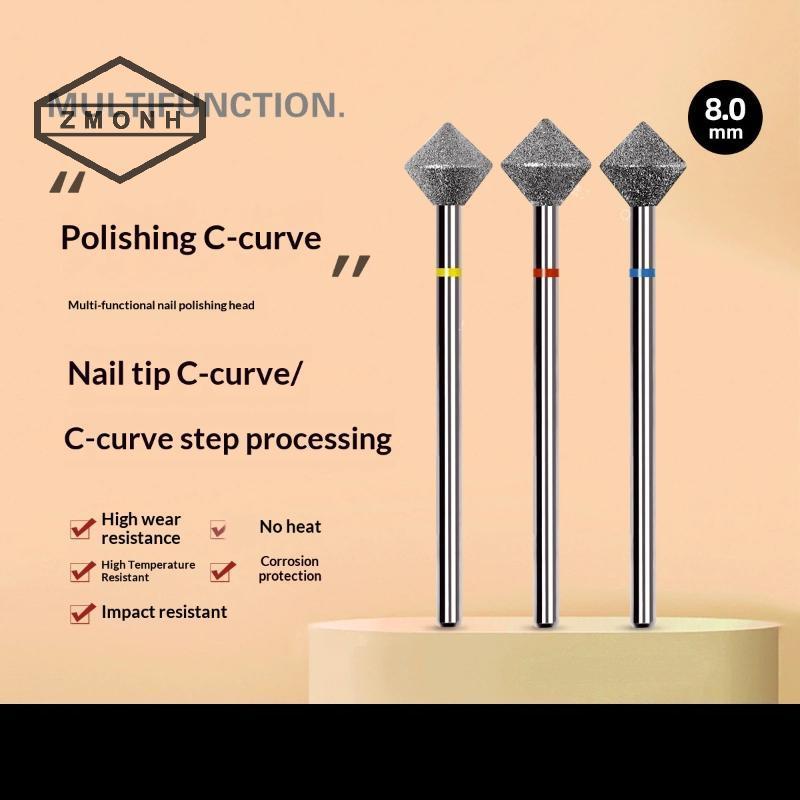 ZMONH Diamond Nail Drill Bit Files Hình thoi Loại bỏ sơn móng tay * mới