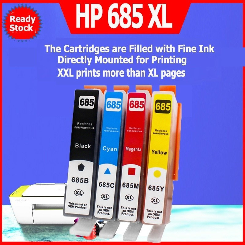 Hp685 XL hp 685XL hp 685 685 685-XL Tương thích 4 Hộp mực nhiều gói HP (B / C / M / Y) 3525 4615 462