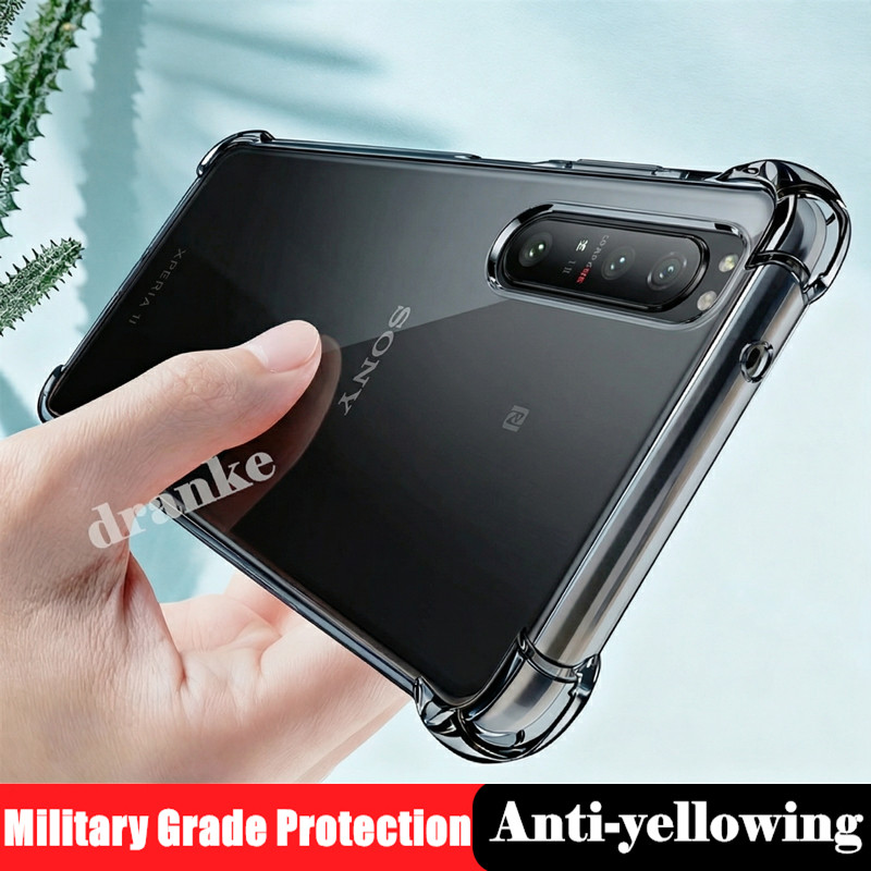 Dành Cho Sony Xperia 1 J8110 J8170 J91110 J9150 SOV40 SO-03L Silicon Lỏng Trong Suốt Linh Hoạt Bán T