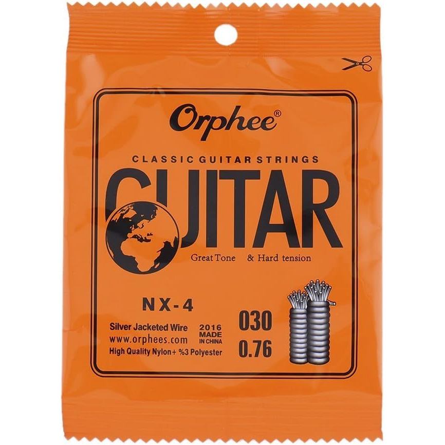 10 Chiếc NX35 Lõi Nylon Trong Suốt Mạ Bạc Thứ 4 Độc D Dây Đàn Guitar Cổ Điển 030 inch