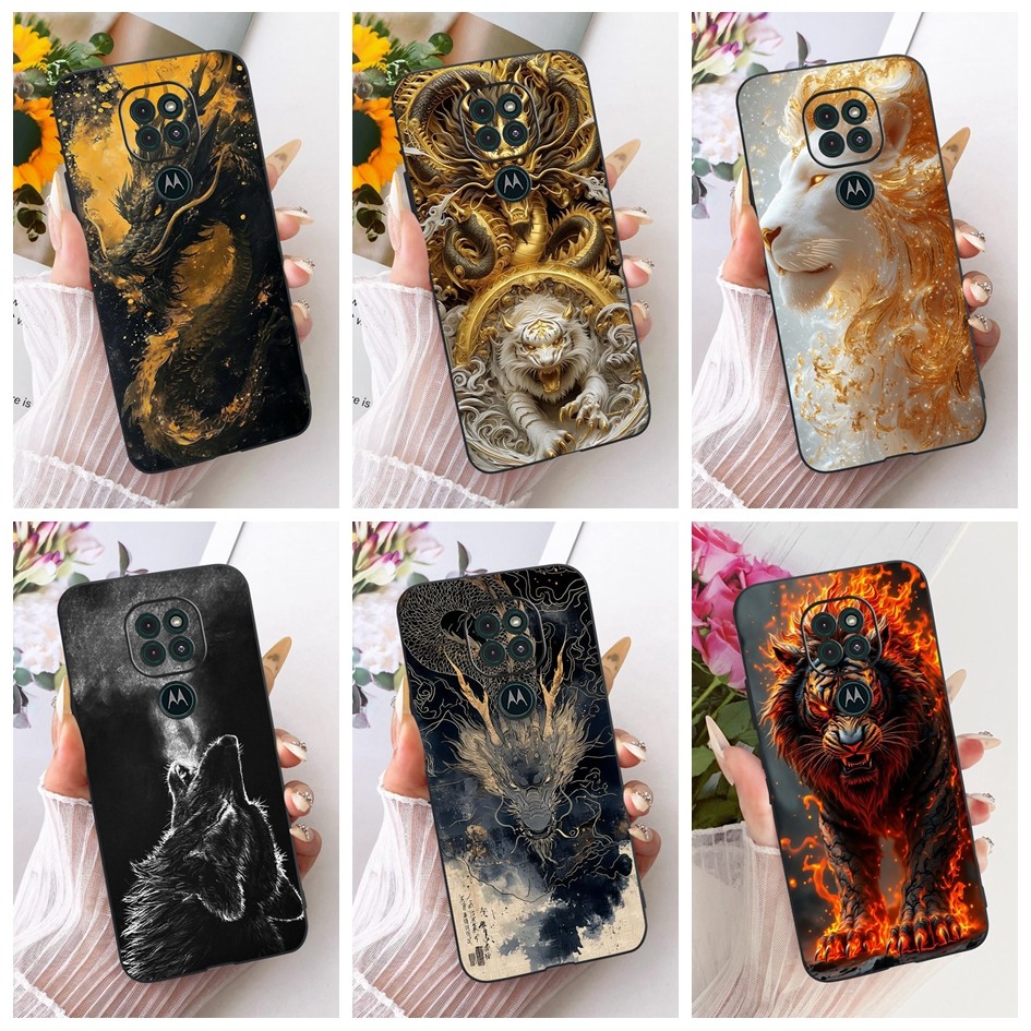 Dành Cho Motorola Moto G9 G 9 Ốp Lưng Moto G9 Play Cover XT2083-1 Cool Dragon Wolf Hoạt Hình Vỏ Sili