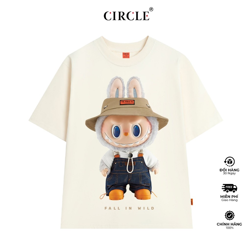 Áo Thun CIRCLE - LABUBU FALL IN WILD Unisex Premium 100 Cotton cao cấp
