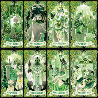Green Trace Tarot - Story-driven Deck, Mystical Divination
