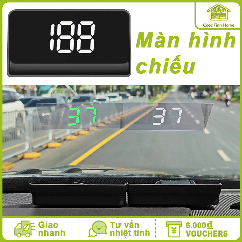 Màn Hình HUD Ô Tô Hiển Thị Tốc Độ GPS KMH – Màn Hình Đầu Lên Xe Hơi Phiên Bản 2025 Cao Cấp