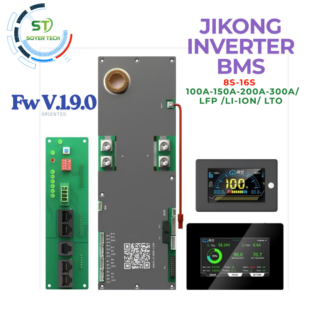 JIKONG INVERTER BMS 8S-16S / 100A - 150A - 200A - 300A | CHÍNH HÃNG JK - MẶT HÀNG CÓ SẴN - PHIÊN BẢN