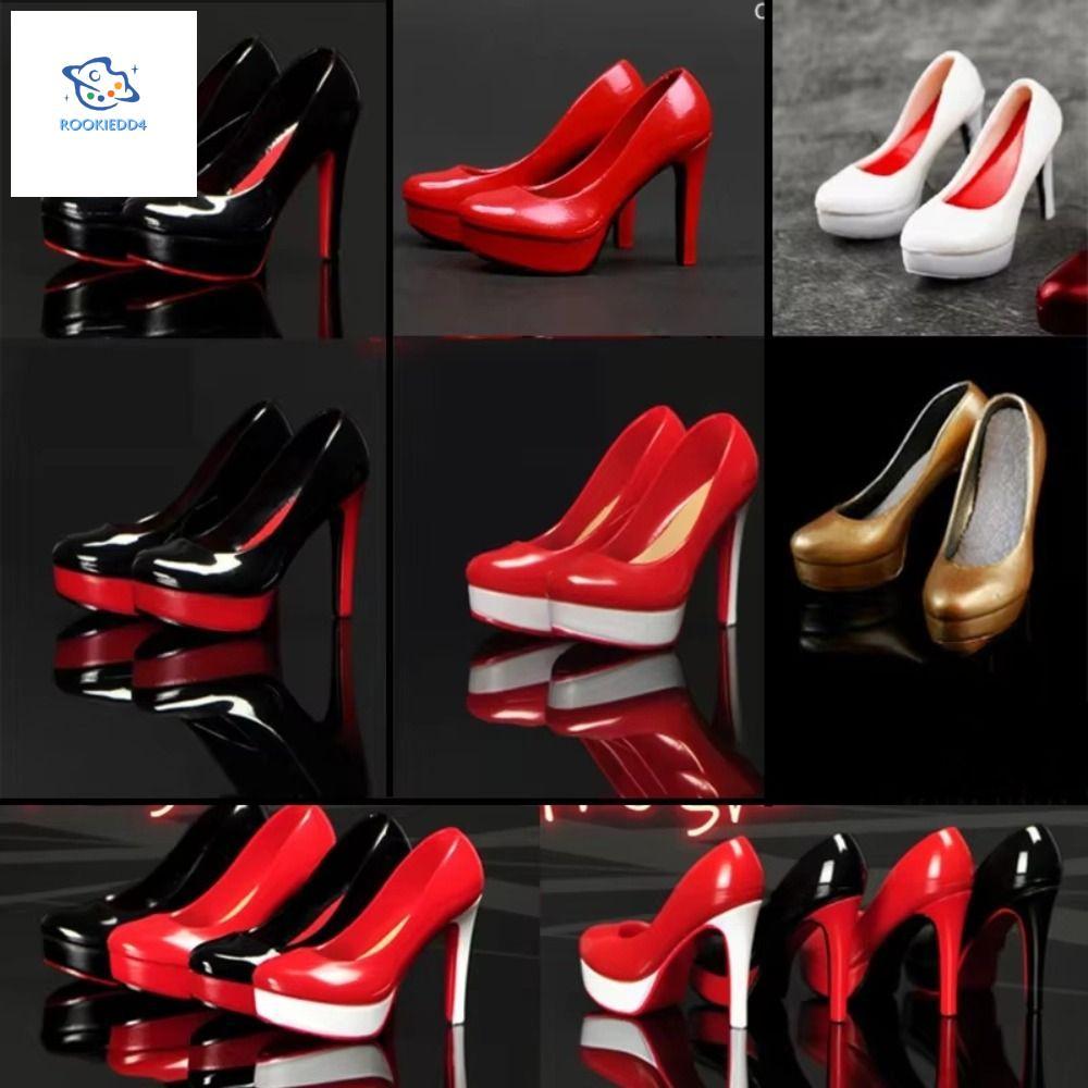 Giày cao gót ROOKIEDD4 1 / 6, Giày đế bệt búp bê nữ mô phỏng, Đồ chơi mô hình đồ chơi DIY tỷ lệ 1 / 