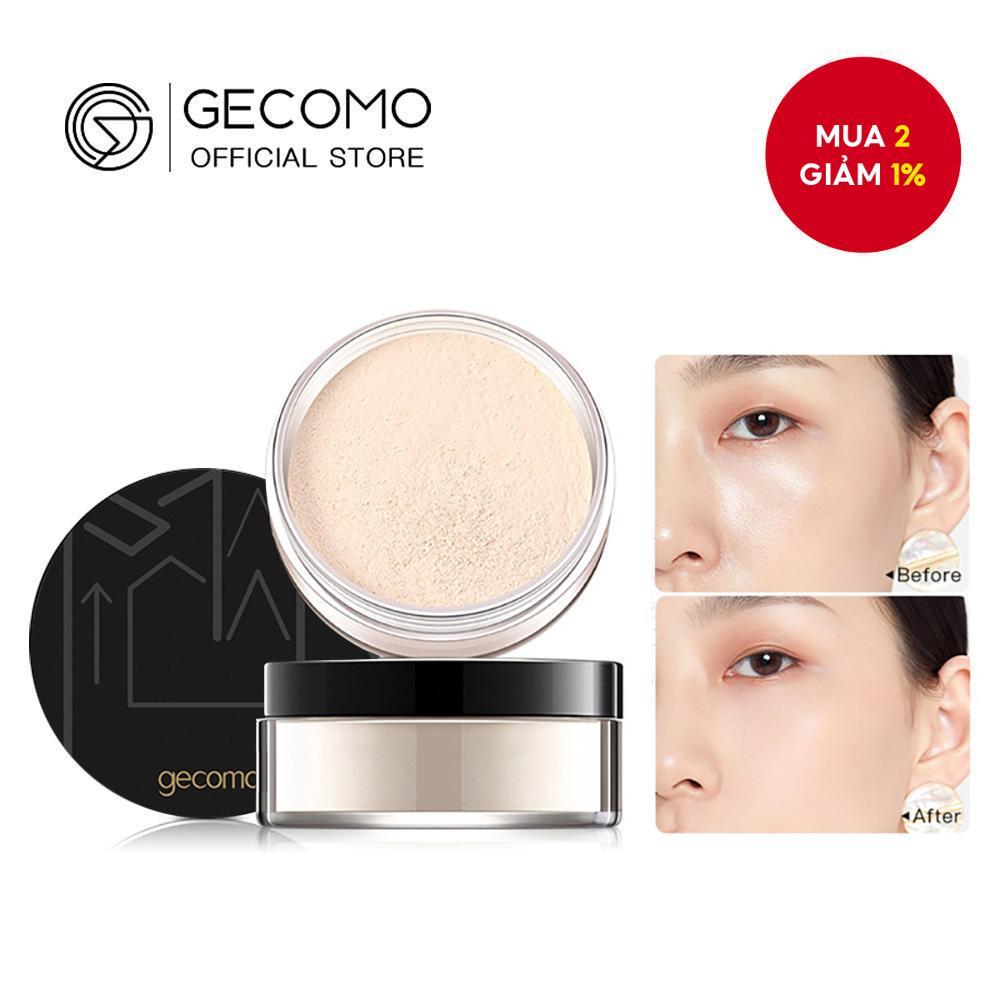 GECOMO Phấn phủ dạng bột mờ kiểm soát dầu trang điểm chống thấm nước 4 màu