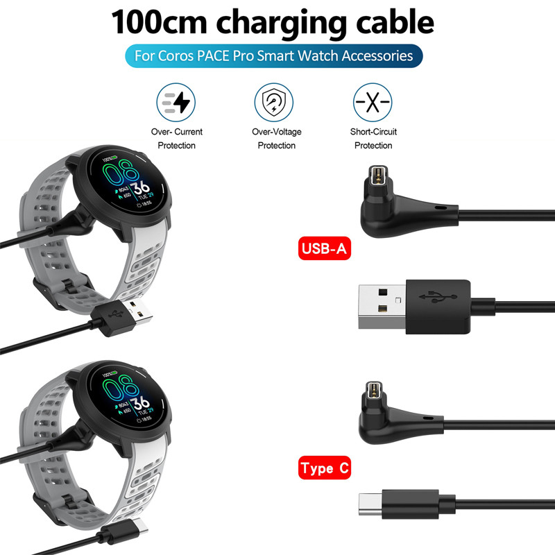 Bộ sạc cho Coros Pace 3 Pace 2 Cáp sạc USB Coros Apex 2 Pro Apex Pro Apex 42MM 46mm cho Coros Pace4 