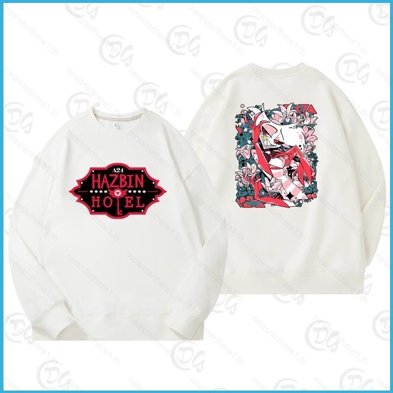 NS1 Hazbin Hotel Angel Dust AD Áo Hoodie Anime Áo Unisex Dài Tay Top SN1