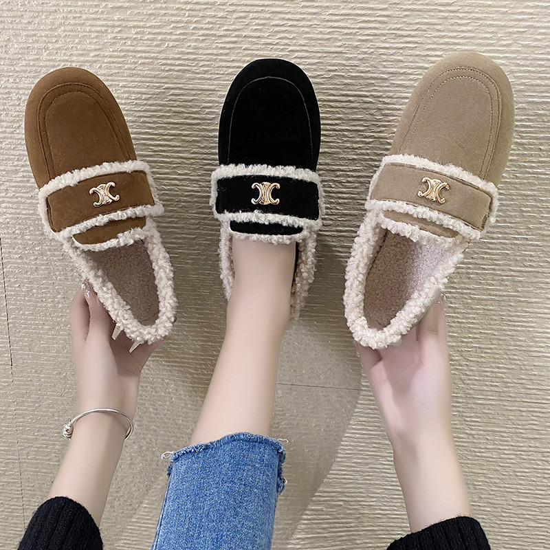 LA8 Mới Cũ Bắc Kinh plus Nhung Dày beanie Giày Mẹ Giày cotton Sinh Viên Cổ Tích Giày Thường