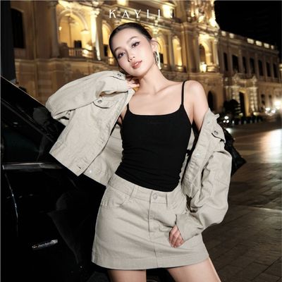 [SALE SỐC] Áo thun KAYLIN 2 dây thêu form basic chất vải thun co giãn phong cách cá tính BST Tháng 11.2025 - A43T8