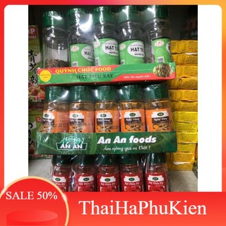 Nẻ 1 Lọ Hạt tiêu đen, bột nghệ, bột điều xay sẵn nguyên chất vị cay nồng thơm Lọ 25g