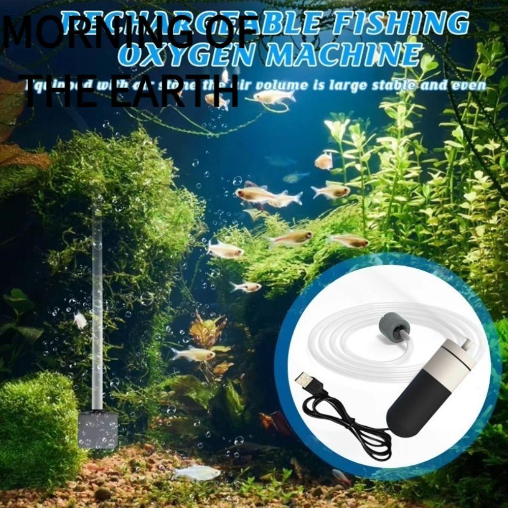 MORNING OF THE Fish Water Pump, Máy bơm không khí oxy Mini im lặng, Máy sạc USB có thể điều chỉnh tố