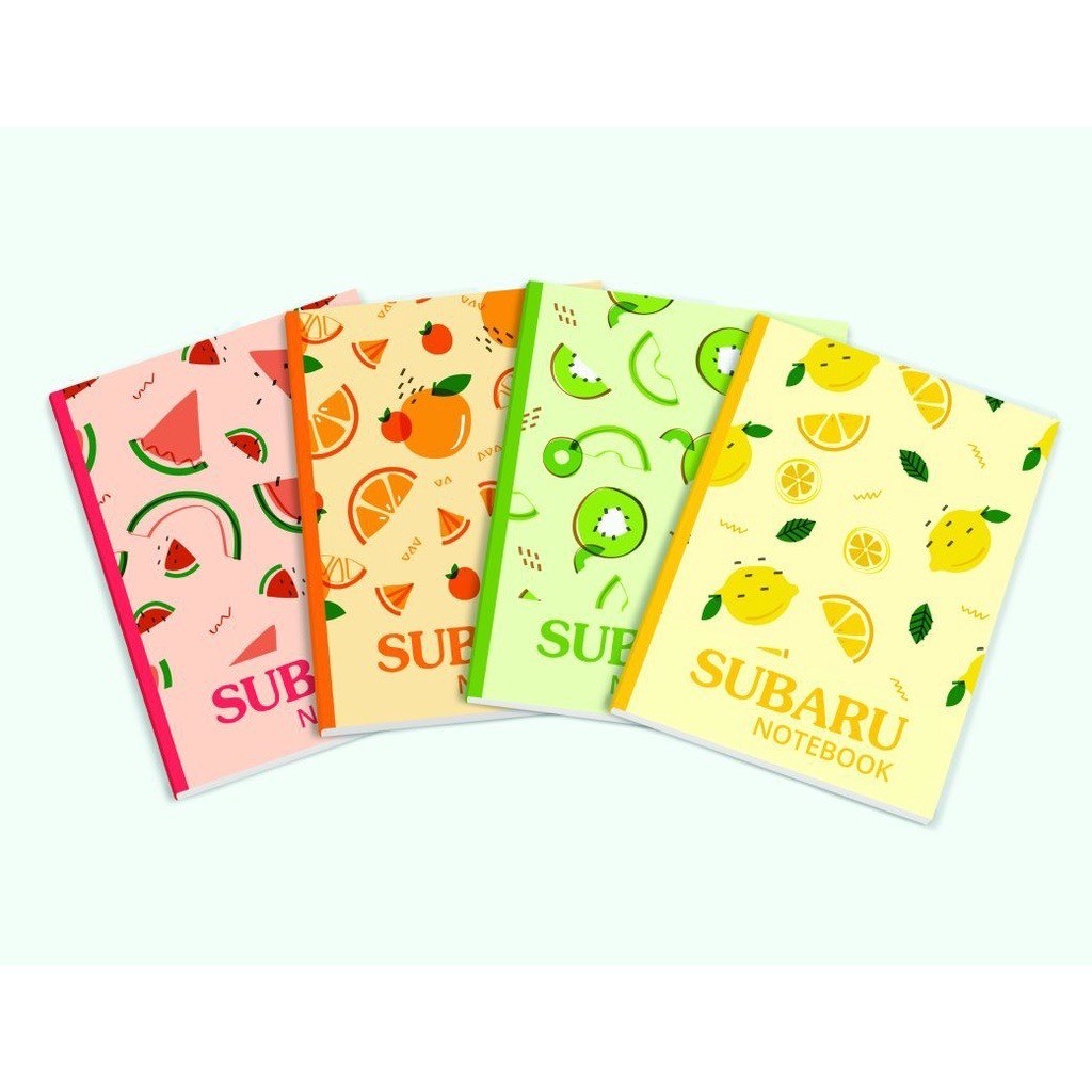 (Thùng 100 quyển tập 96 trang) Tập vở học sinh A5 Trái Cây - Fruit 96 Trang đinh lượng 82gsm Subaru