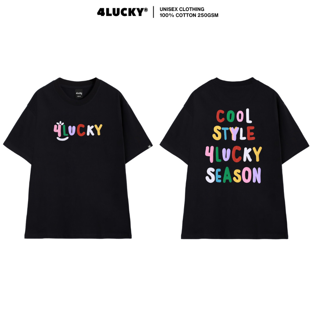 Áo Thun Trơn Unisex 4Lucky 6036 - Tay Lỡ Form Rộng Oversize Streetwear