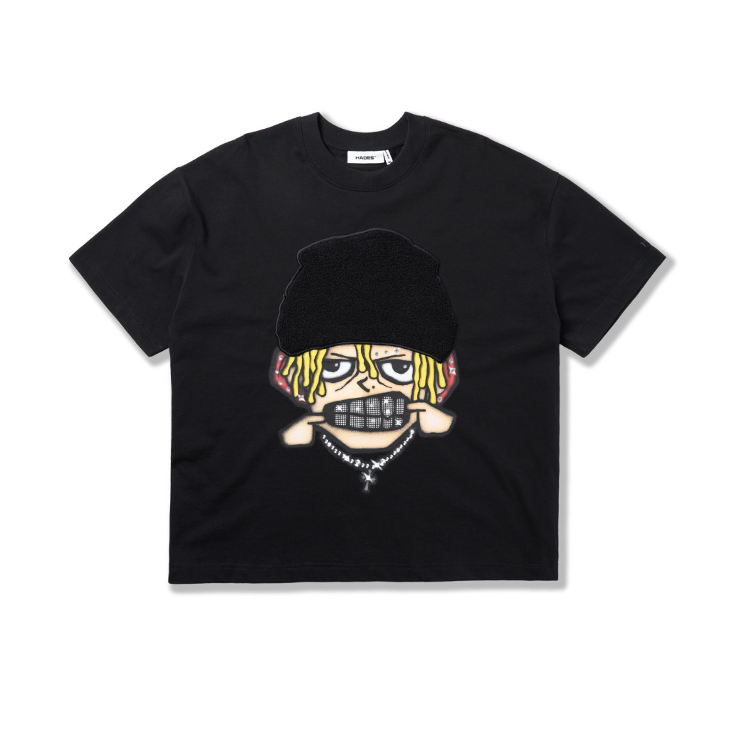 HADES FLUFFY GRILL BLACK TEE 100 Cotton - HADES Brand Chính Hãng