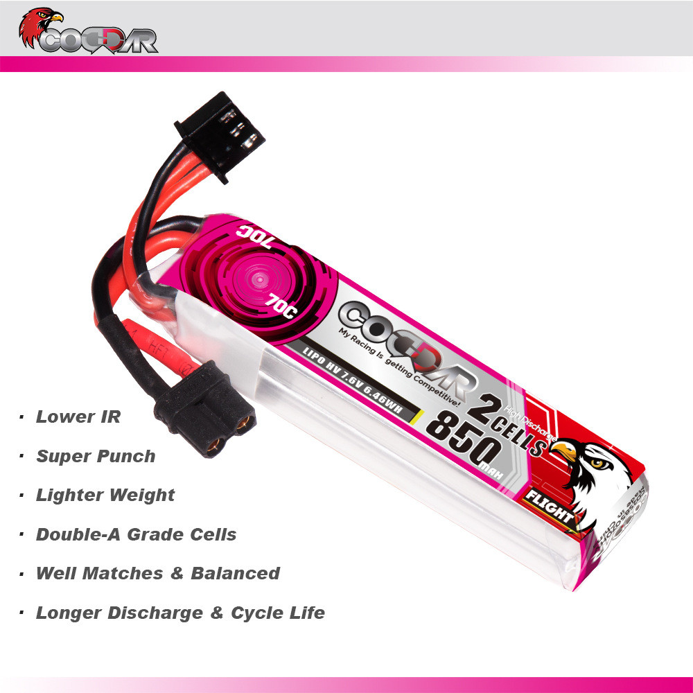 Eagle Krypton CODDAR 850mAh 2S 7.6V Battery - Phù Hợp Cho Mô Hình Điều Khiển Cần Điện Áp Cao