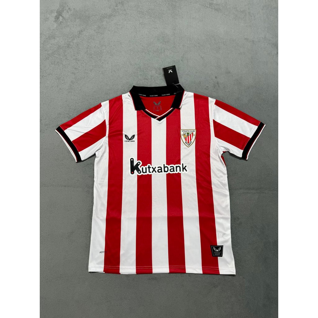 Fan Edition 2526 Athletic Bilbao Áo bóng đá sân nhà Áo thun thể thao ngắn tay AAA + S-4XL