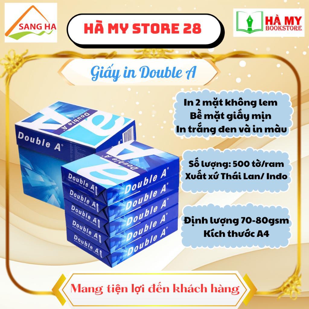 (1 Ram) Giấy In Double A A4 70-80gsm – 500 Tờ/Ram – Giấy Photocopy Cao Cấp, Mịn, Không Kẹt Giấy *