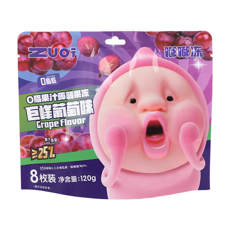 Zuo A Fart Peach Konjac Jelly Bag Can Suck Juice Jelly Đồ ăn nhẹ thông thường 120g (Túi)251130