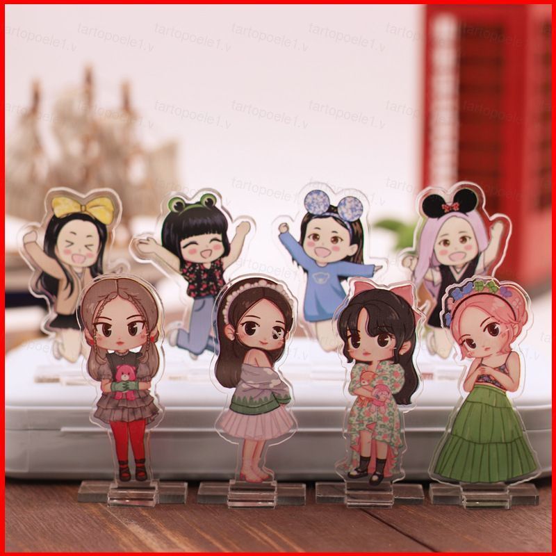 BLACKPINK LISA JISOO JENNIE ROS Phim hoạt hình acrylic đứng đồ chơi hình