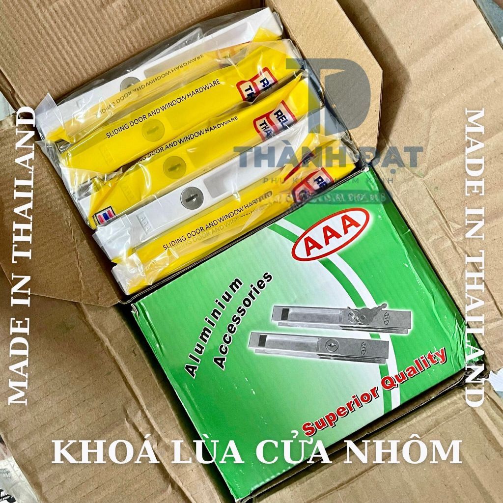 [AAA THAILAND] Khóa lùa cửa nhôm tốt (Khoá âm lùa, Khóa lùa âm cửa nhôm, Khoá tb)