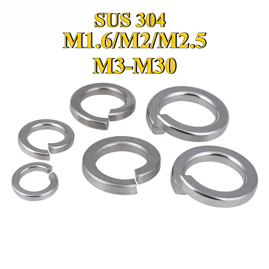 long đền vênh, Long đền ve, Long đền Inox 304 Vòng Đệm Chống Rung, Chống Tự Tháo - Cho Bulong M1.6 /