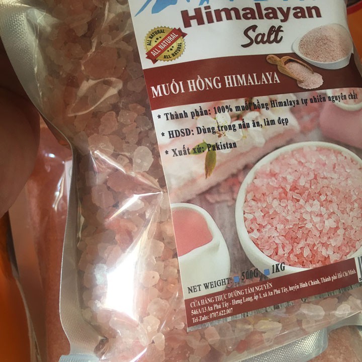 Muối hồng Hymalaya Organic Túi 1kg Tâm Bình Food