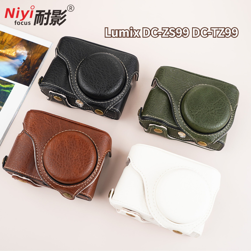 Túi đựng máy ảnh da chất lượng cao Lumix DC-ZS99 DC-TZ99 có dây đeo vai cho Panasonic Lumix DC ZS99 