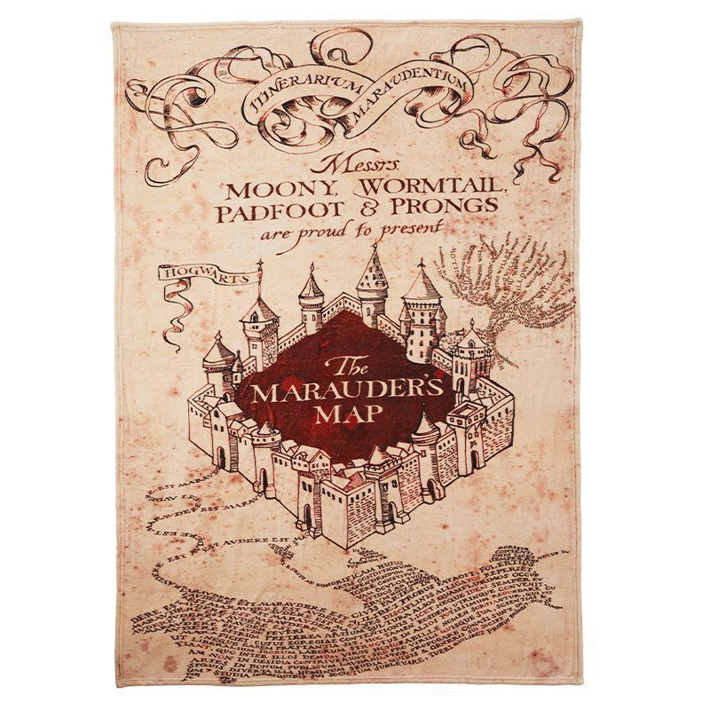 Harry Potter Series Live Point Map Chăn thông thường Hàng hóa dễ thương Quà tặng học sinh