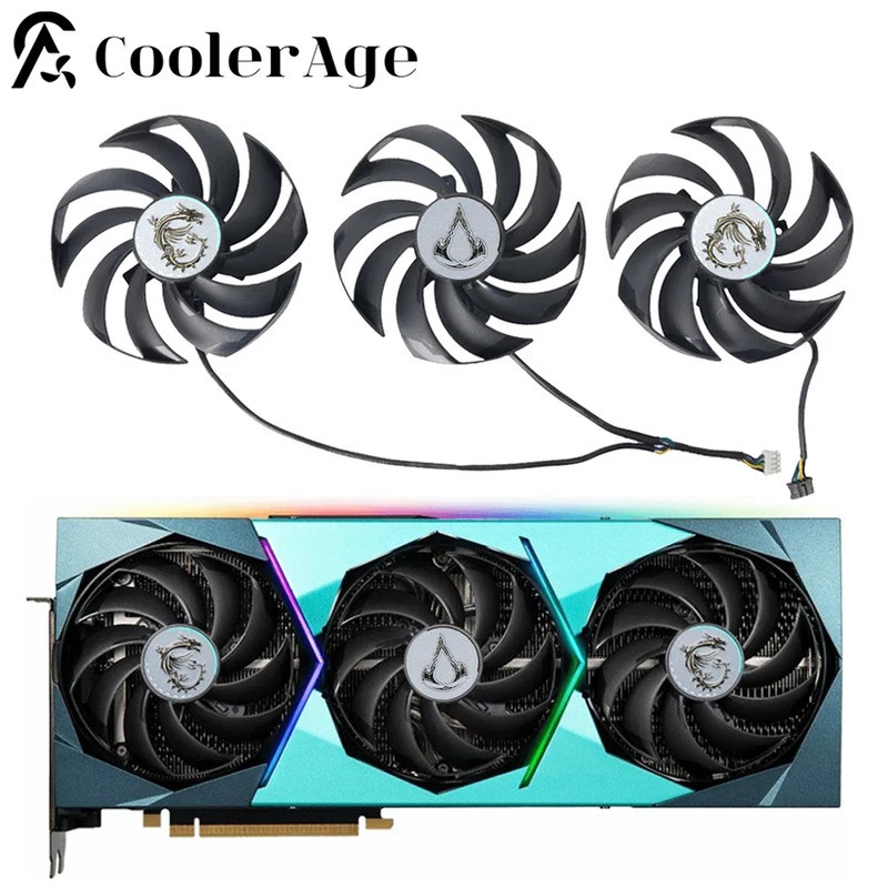 Dành Cho MSI RTX 3080 ASSSIN 'S CREED VALHA SUPRIM X Quạt Card Video 95MM PLD10010B12HH RTX3080 Card