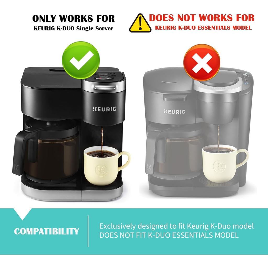 Cà phê thay thế thủy tinh 12-CUP CHỈ dành cho máy pha cà phê KEURIG K-DUO Single Serve & Carafe | KH