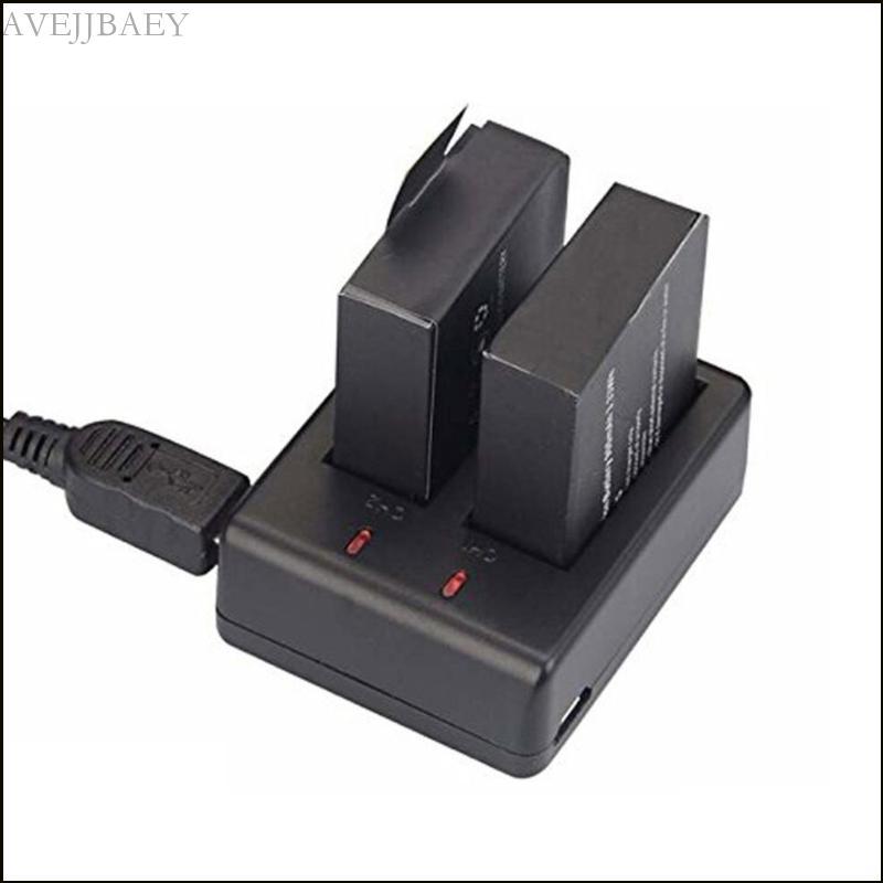 Bộ sạc pin hai kênh Avejjbaey cho máy ảnh EKEN J4000 H9R Bộ sạc đa chức năng