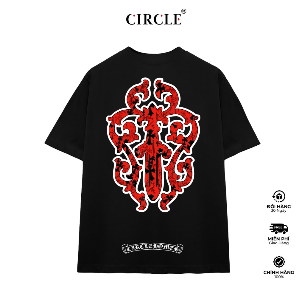 Áo thun CIRCLE - SCROLL EMBLEM CIRCLE HOMES Unisex nam nữ cotton cao cấp - THE CIRCLE VN