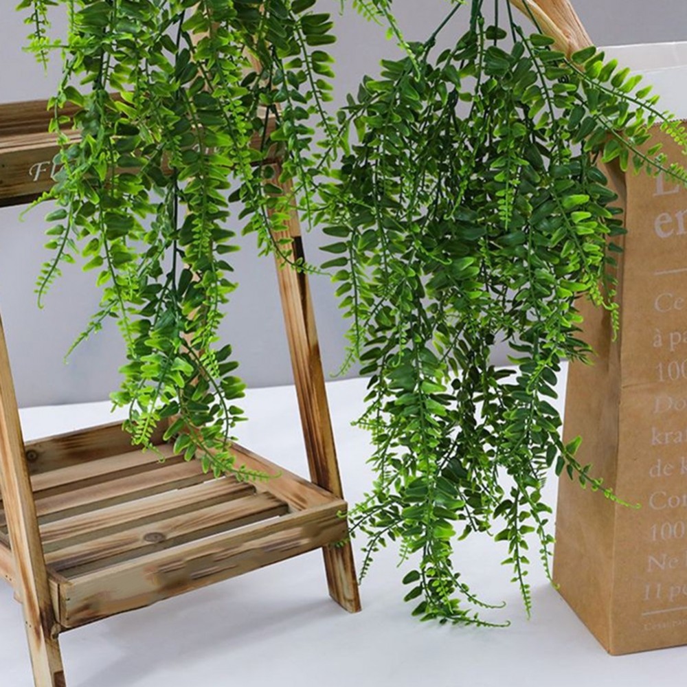 [NISO]Artificial Hanging Plants Watering Leaves Worry Free Beauty Maintenance