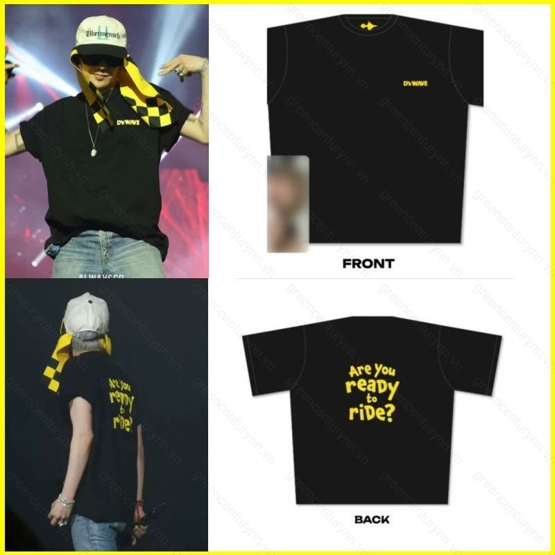 Áo thun G-Dragon DAISUNG DS WAVE Concert BẠN SẴN SÀNG RIDE Áo thun forrm rộng KPOP NG