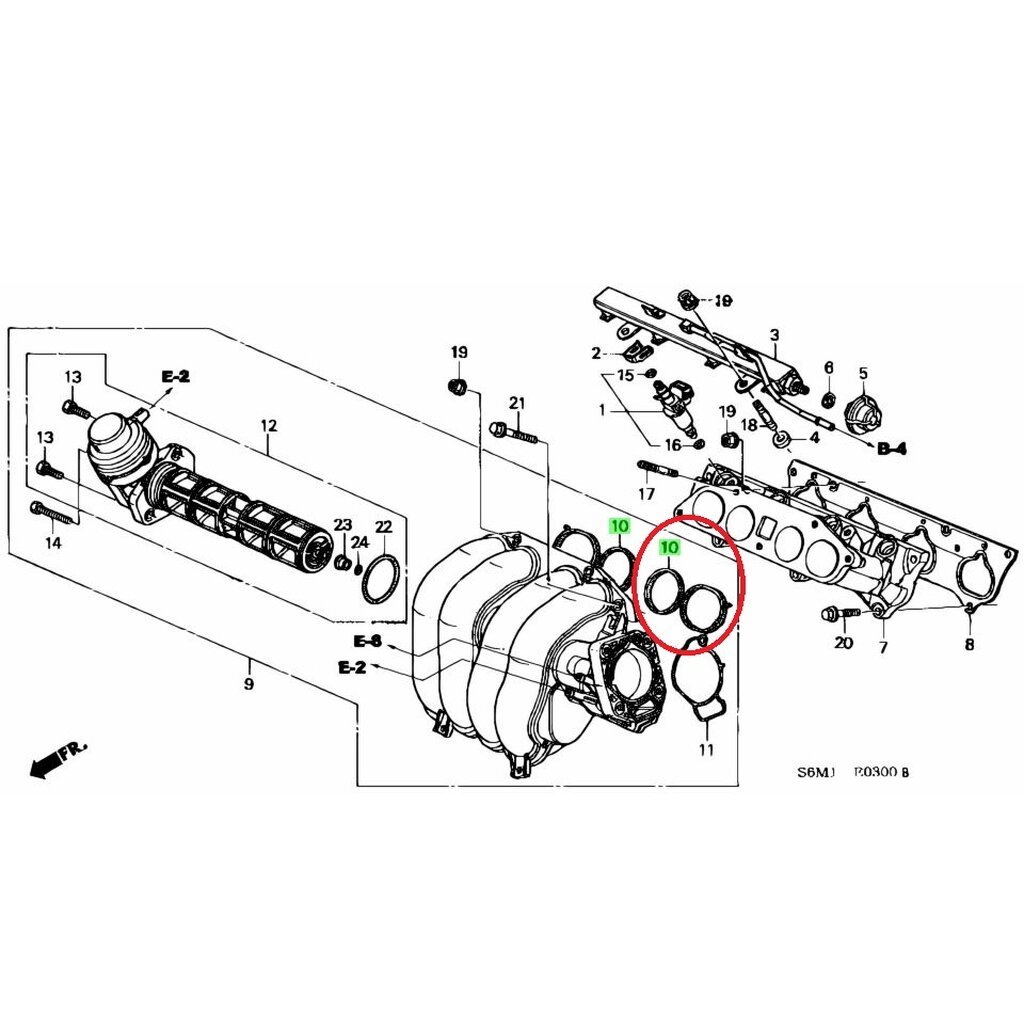 Ống nạp chữ O Cánh bướm HONDA CR-V Gen2 2.0 2002-2006 STREAM 2.0 2000-2006 K20A 2.0