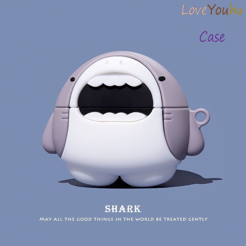 Loveyouhu Dành Cho GOOJODOQ J201 J206 J228 J229 Vỏ Tai Nghe Cá Tính Họa Tiết Cá Mập Case Ốp Tai Nghe