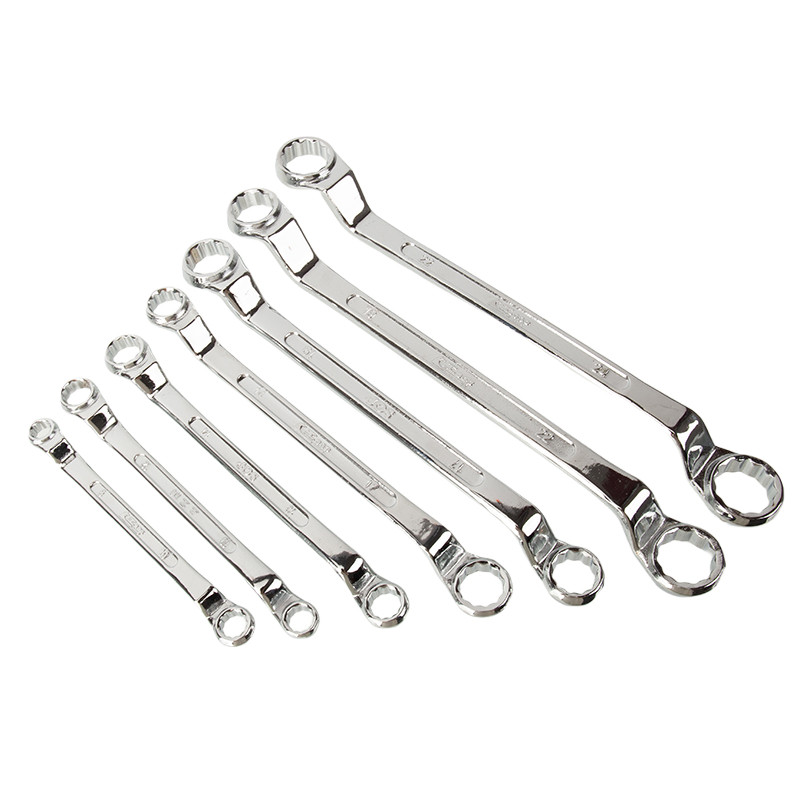 Heavy-Duty Double-Headed Plum Blossom Wrench: Heat-Treated Hardened Eccentric Ring Tool for Car Repa